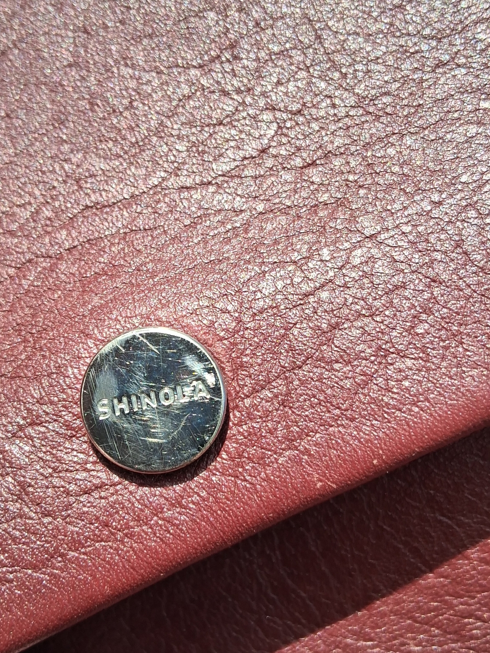 Shinola Burgundy Leather Wallet Insert - Picture 3 of 9